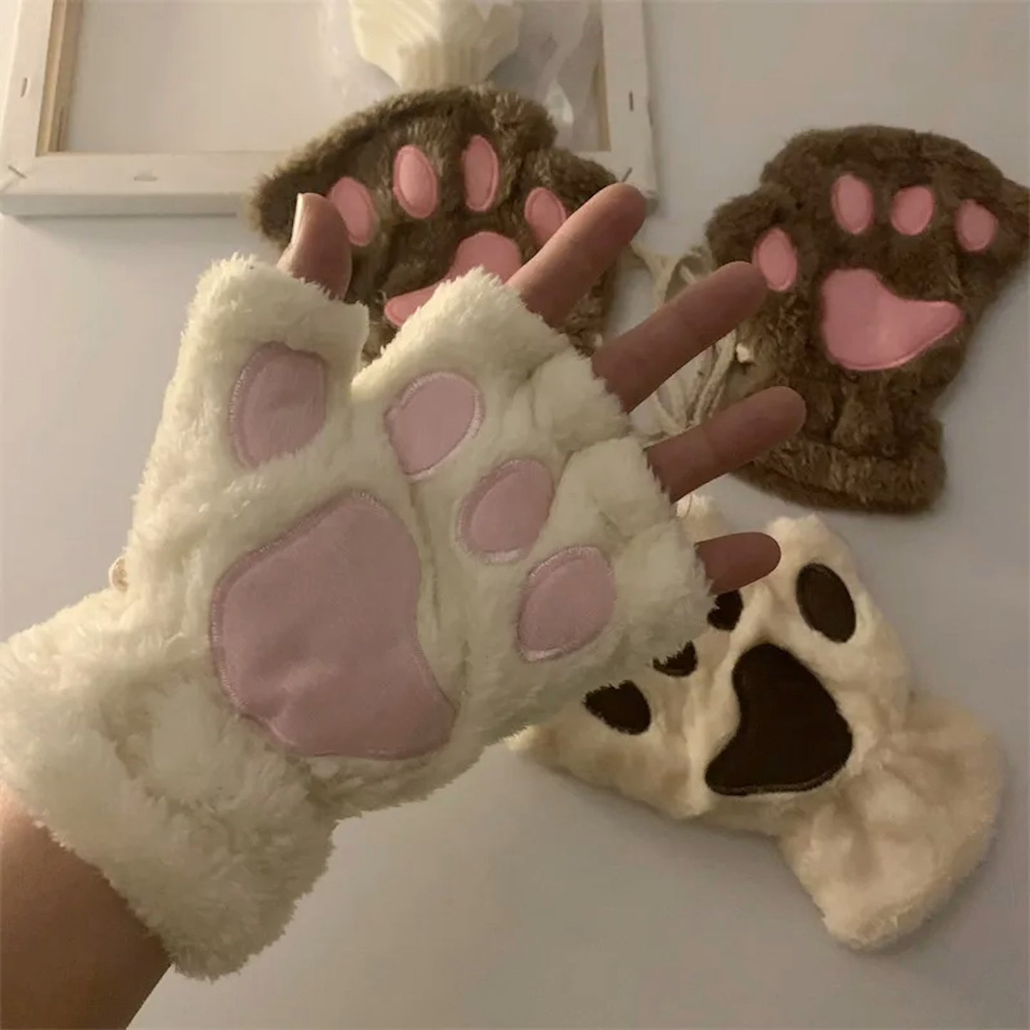 Plush Paw Mittens