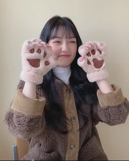 Plush Paw Mittens